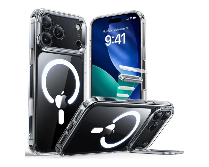 ESR Classic Hybrid Kickstand MagSafe Case with Camera Buttons Clear (iPhone 17 Pro) - MT82725