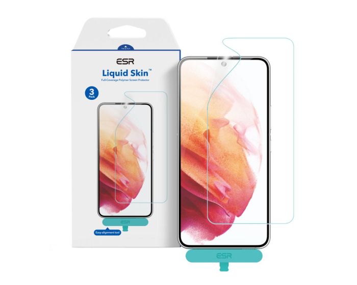 ESR Liquid Skin 7H Tempered Glass Screen Prοtector 3-Pack (Samsung Galaxy S22 5G)