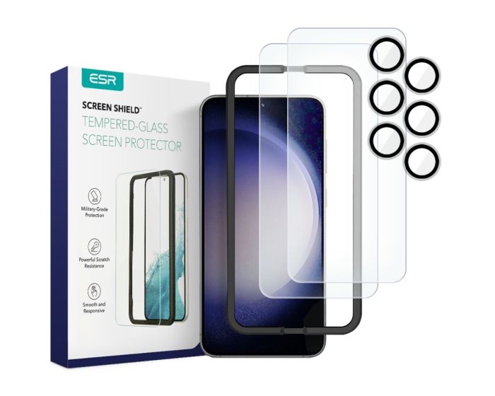 ESR Glass Tempered Glass + Camera Protector 2-Pack (Samsung Galaxy S23)