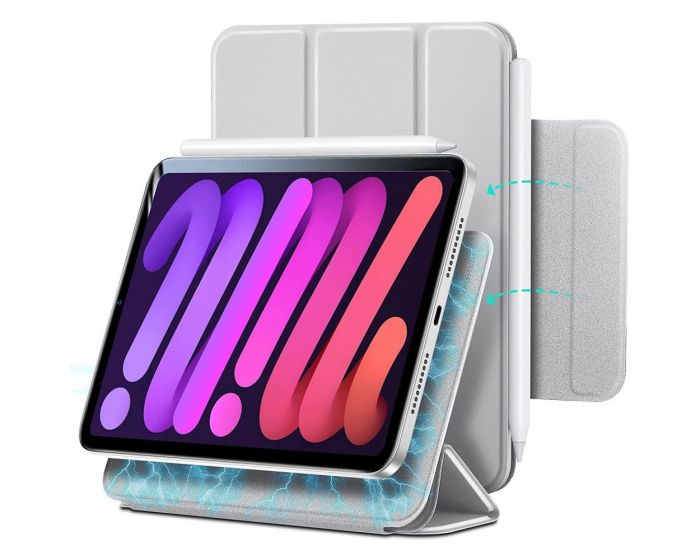 ESR Rebound Magnetic Smart Cover Stand Case - Silver Grey (iPad mini 6 2021)
