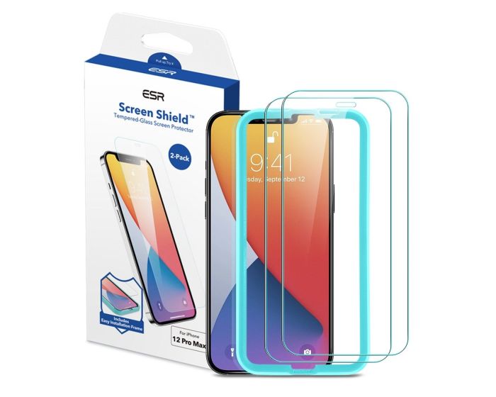 ESR Screen Shield Αντιχαρακτικό Γυαλί 9H Tempered Glass 2-Pack (iPhone 12 Pro Max)