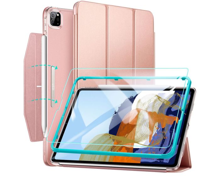 ESR Ascend Trifold Case με δυνατότητα Stand + Tempered Glass - Rose Gold (iPad Pro 11" 2021 / 2022)