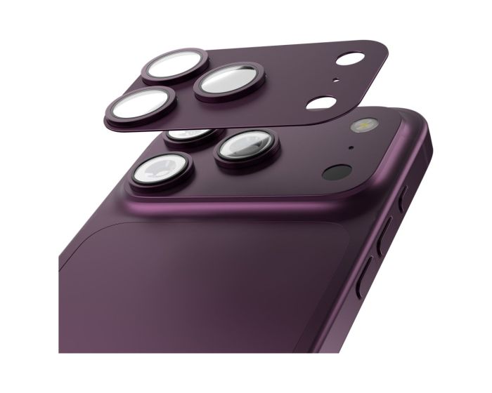 Etteri Full Camera Lens Guard Μεταλλικό Πλαίσιο Κάμερας Dark Cherry (iPhone 18 Pro Max) - MT84267