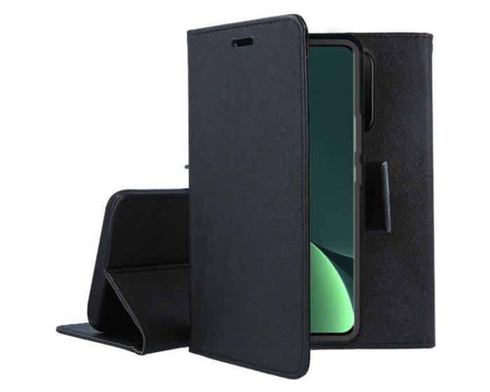 Tel1 Fancy Diary Case Θήκη Πορτοφόλι με δυνατότητα Stand Black (Xiaomi 13 Pro)