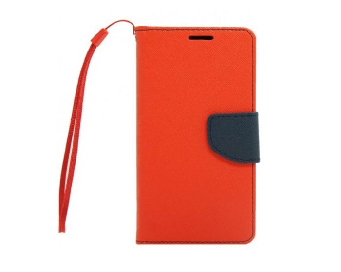 Tel1 Fancy Diary Case Θήκη Πορτοφόλι με δυνατότητα Stand Red / Navy (Samsung Galaxy S3 / S3 Neo)