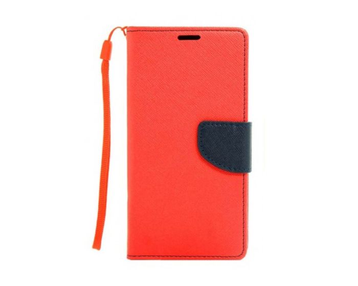Tel1 Fancy Θήκη Πορτοφόλι Red / Navy (Lenovo Vibe P1)