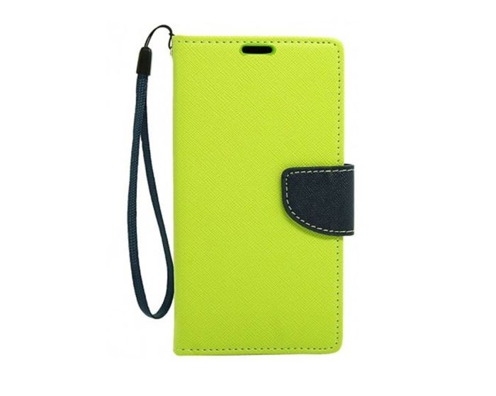 Tel1 Fancy Diary Θήκη Πορτοφόλι με δυνατότητα Stand Lime / Navy (LG G4S / Beat)