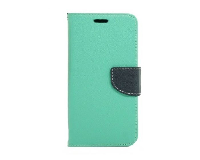 Tel1 Fancy Diary Case Θήκη Πορτοφόλι με δυνατότητα Stand Mint / Navy (Sony Xperia E5)