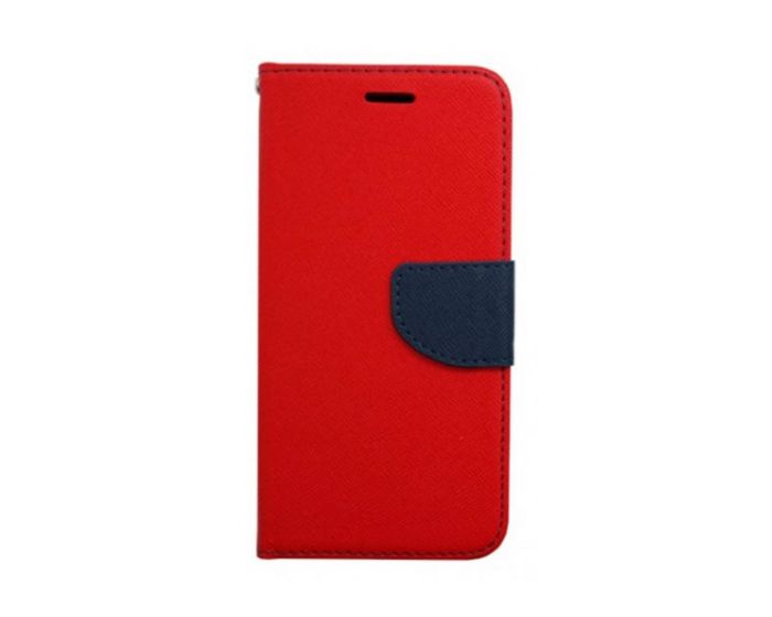 Tel1 Fancy Diary Θήκη Πορτοφόλι με δυνατότητα Stand Red / Navy (Samsung Galaxy S7 Edge)