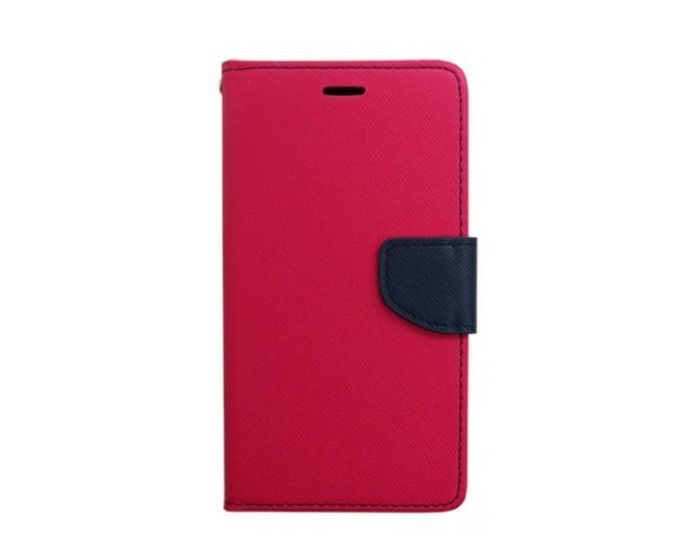 Tel1 Fancy Diary Θήκη Πορτοφόλι με δυνατότητα Stand Pink / Navy (Huawei Honor 5X)