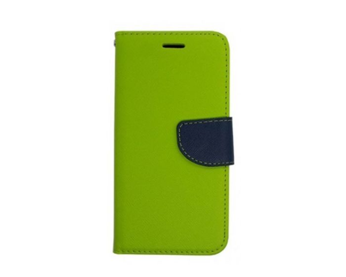 Tel1 Fancy Diary Θήκη Πορτοφόλι με δυνατότητα Stand Lime / Navy (LG K4)