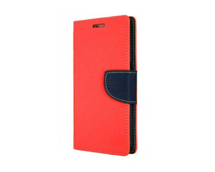 Tel1 Fancy Diary Case Θήκη Πορτοφόλι με δυνατότητα Stand Red / Navy (LG K5)