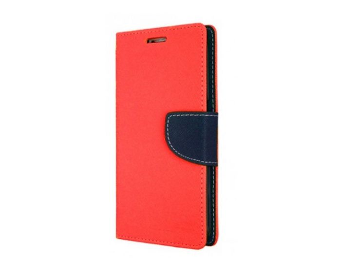 Tel1 Fancy Diary Case Θήκη Πορτοφόλι με δυνατότητα Stand Red / Navy (Samsung Galaxy S8 Plus)