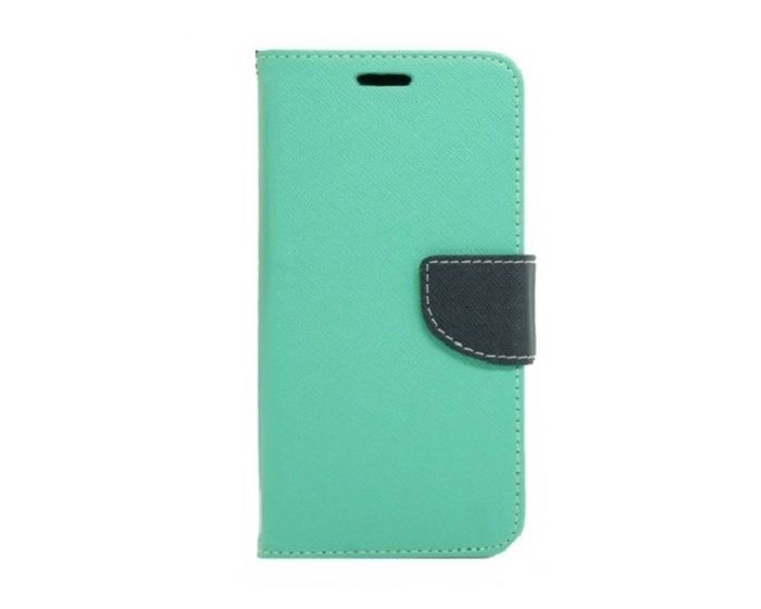 Tel1 Fancy Diary Θήκη Πορτοφόλι με δυνατότητα Stand Mint / Navy (Sony Xperia XZ / XZs)