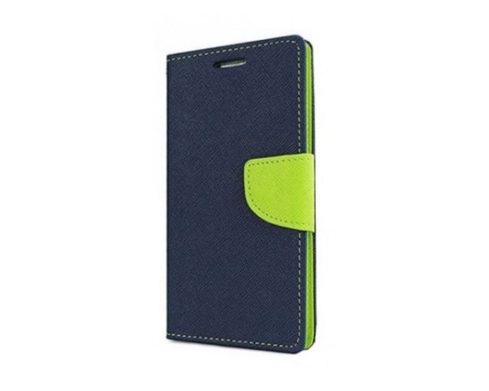 Tel1 Fancy Diary Case Θήκη Πορτοφόλι με δυνατότητα Stand Navy / Lime (Xiaomi Mi A1 / 5X)