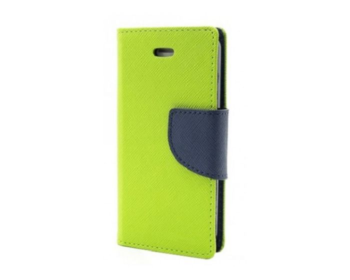 Tel1 Fancy Diary Case Θήκη Πορτοφόλι με δυνατότητα Stand Lime / Navy (LG G6)
