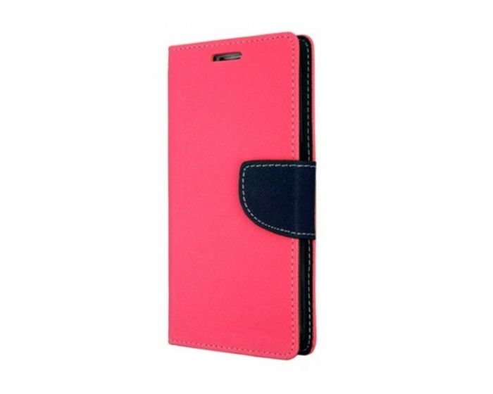 Tel1 Fancy Diary Case Θήκη Πορτοφόλι με δυνατότητα Stand Pink / Navy (HTC U Play)