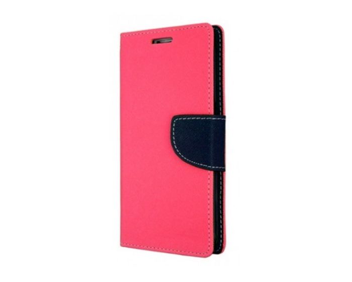 Tel1 Fancy Diary Case Θήκη Πορτοφόλι με δυνατότητα Stand Pink / Navy (HTC U Ultra)