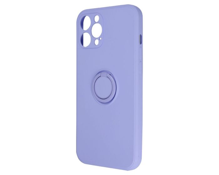 Finger Grip Silicone Ring Case - Purple (iPhone 16 Plus)