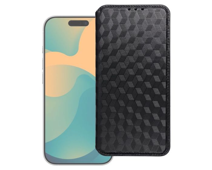 Cubic Book Flip Wallet Case Θήκη Πορτοφόλι - Black (Samsung Galaxy S26 Ultra) - MT82851