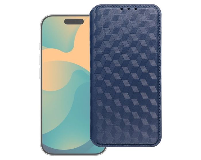 Cubic Book Flip Wallet Case Θήκη Πορτοφόλι - Blue (Samsung Galaxy S26 Ultra) - MT82852