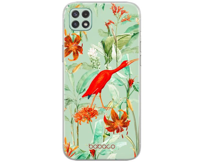 Babaco Flowers Silicone Case (BPCFLOW60666) Θήκη Σιλικόνης 049 Scarlet Ibis Green (Samsung Galaxy A22 5G)