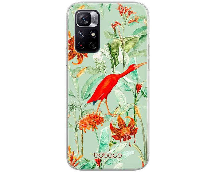 Babaco Flowers Silicone Case (BPCFLOW60707) Θήκη Σιλικόνης 049 Scarlet Ibis Green (Xiaomi Poco M4 Pro 5G / Redmi Note 11T 5G / 11S 5G)