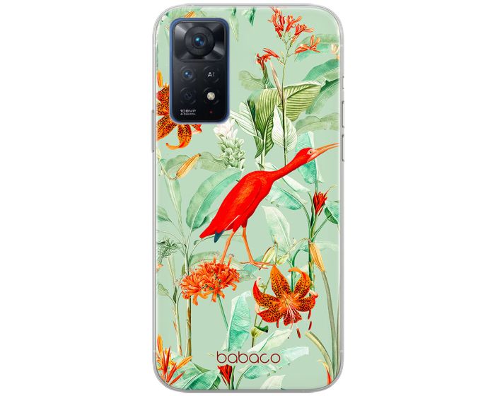 Babaco Flowers Silicone Case (BPCFLOW60708) Θήκη Σιλικόνης 049 Scarlet Ibis Green (Xiaomi Redmi Note 11 Pro 4G / 11 Pro 5G / 12 Pro 4G)