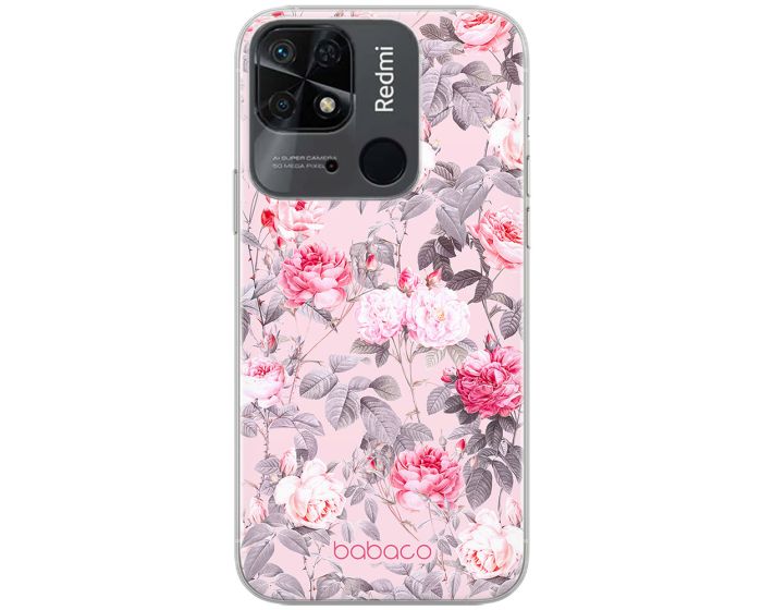 Babaco Flowers Silicone Case (BPCFLOW63733) Θήκη Σιλικόνης 054 Pink Roses (Xiaomi Redmi 10C)