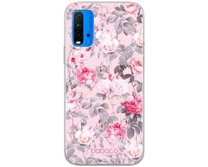 Babaco Flowers Silicone Case (BPCFLOW63679) Θήκη Σιλικόνης 054 Pink Roses (Xiaomi Poco M3 / Redmi 9T)