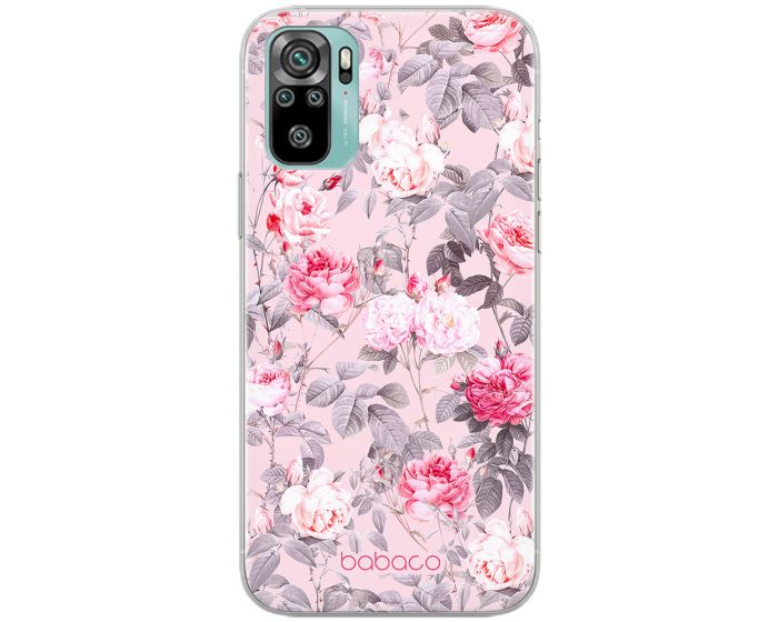 Babaco Flowers Silicone Case (BPCFLOW63656) Θήκη Σιλικόνης 054 Pink Roses (Xiaomi Redmi Note 10 / 10S / Poco M5s)