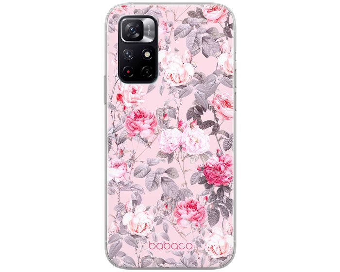 Babaco Flowers Silicone Case (BPCFLOW63707) Θήκη Σιλικόνης 054 Pink Roses (Xiaomi Poco M4 Pro 5G / Redmi Note 11T 5G / 11S 5G)