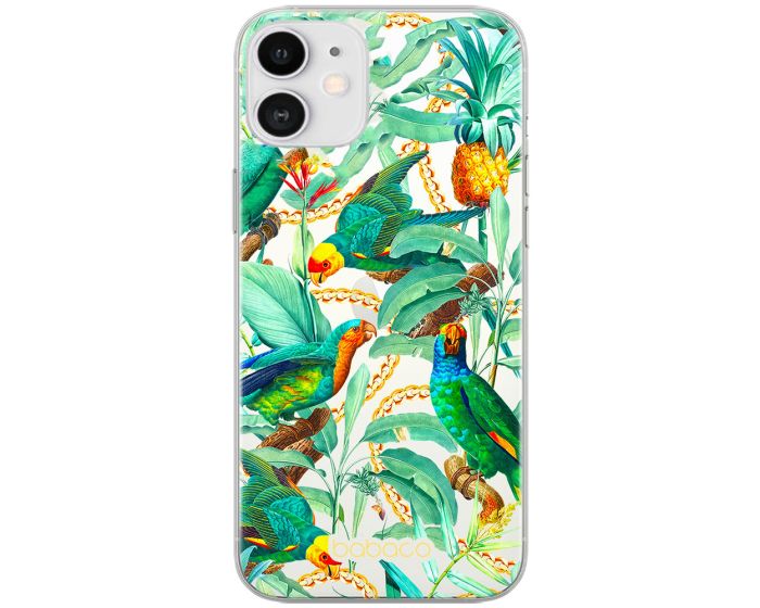 Babaco Flowers Silicone Case (BPCFLOW68023) Θήκη Σιλικόνης 058 Green Parrots (iPhone 11)