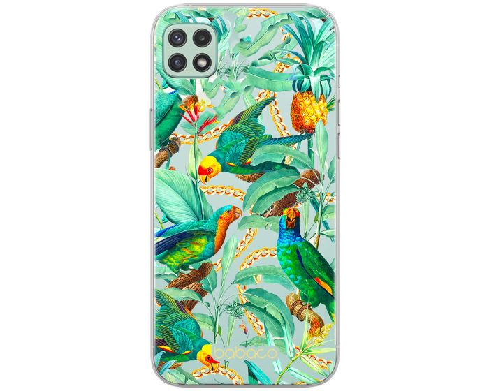 Babaco Flowers Silicone Case (BPCFLOW68166) Θήκη Σιλικόνης 058 Green Parrots (Samsung Galaxy A22 5G)