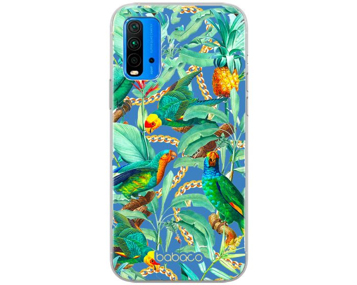 Babaco Flowers Silicone Case (BPCFLOW68179) Θήκη Σιλικόνης 058 Green Parrots (Xiaomi Poco M3 / Redmi 9T)