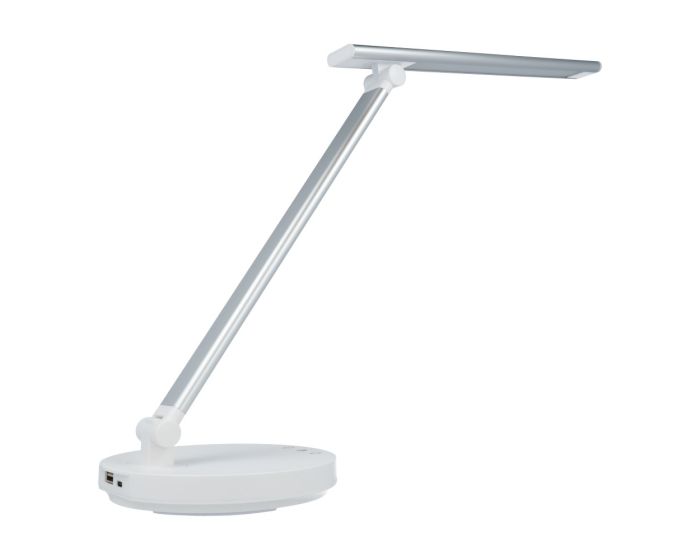 Foldable Led Lamp with Wireless Charging (PH3833) Λάμπα Γραφείου με Ασύρματο Φορτιστή - Silver