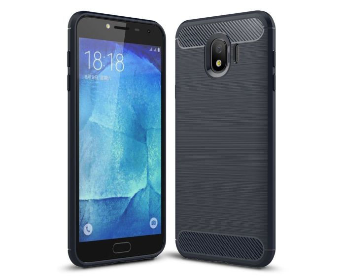 TPU Carbon Rugged Armor Case - Blue (Samsung Galaxy J4 2018)