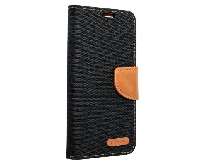 Forcell Canvas Diary Υφασμάτινη Θήκη Πορτοφόλι με δυνατότητα Stand‏ Black (Samsung Galaxy A15 4G / 5G)