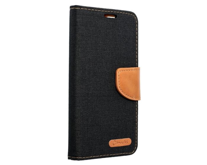 Forcell Canvas Diary Υφασμάτινη Θήκη Πορτοφόλι με δυνατότητα Stand‏ Black (Xiaomi Redmi 12C)