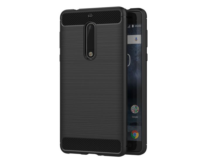 TPU Carbon Rugged Armor Case Black (Nokia 5)