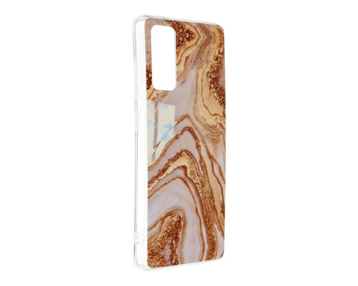 Forcell Cosmo Marble Silicone Case Design 09 Θήκη Σιλικόνης Brown (Samsung Galaxy S20 FE)