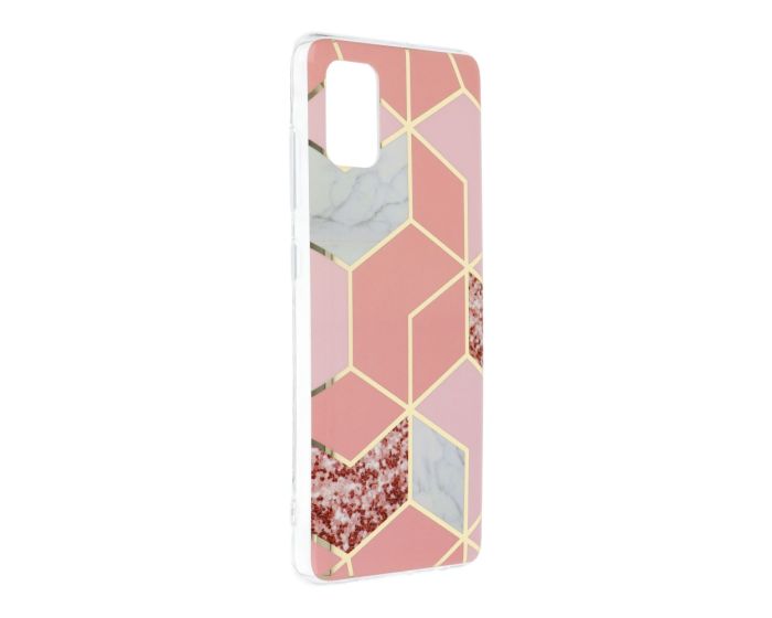 Forcell Cosmo Marble Silicone Case Design 02 Θήκη Σιλικόνης Pink (Samsung Galaxy M31s)