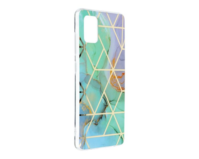 Forcell Cosmo Marble Silicone Case Design 03 Θήκη Σιλικόνης Purple / Green (Samsung Galaxy M31s)