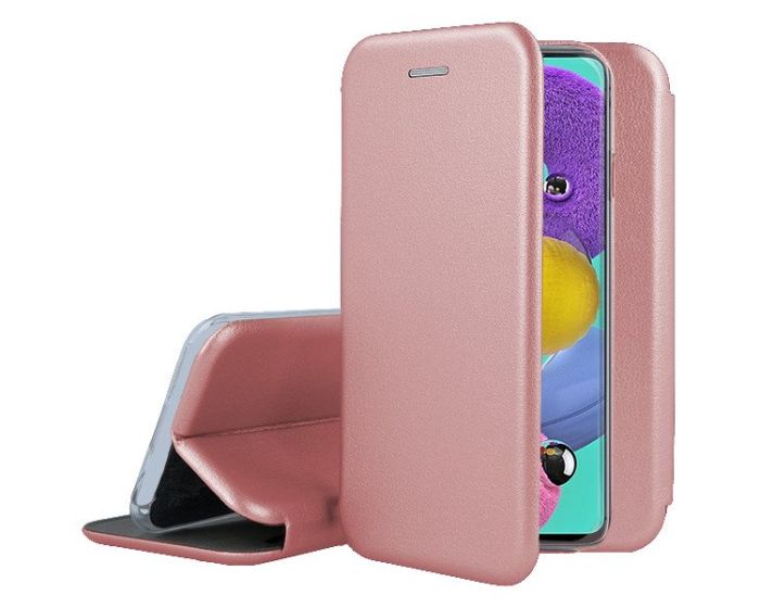 Smart Diva Book Case με Δυνατότητα Στήριξης - Rose Gold (Samsung Galaxy A21s)