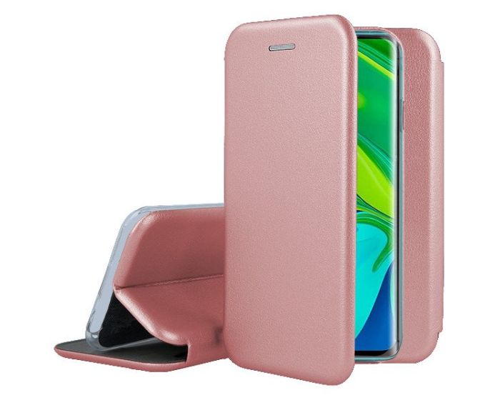 Smart Diva Book Case με Δυνατότητα Στήριξης - Rose Gold (Xiaomi Mi Note 10 / Note 10 Pro)