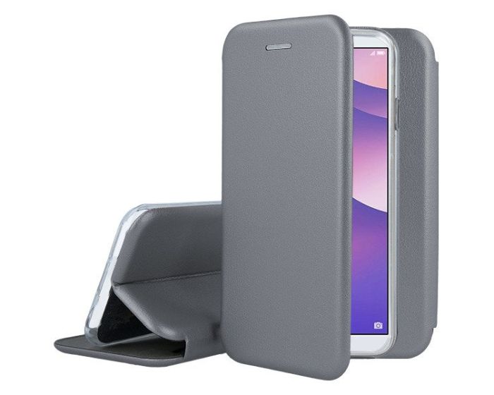 Forcell Elegance Book Case με Δυνατότητα Στήριξης - Grey (Samsung Galaxy J4 2018)