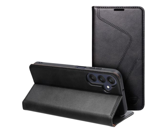 Forcell F-Protect PU Leather RFID Wallet Case Θήκη Πορτοφόλι με Stand - Black (Samsung Galaxy A25 5G)