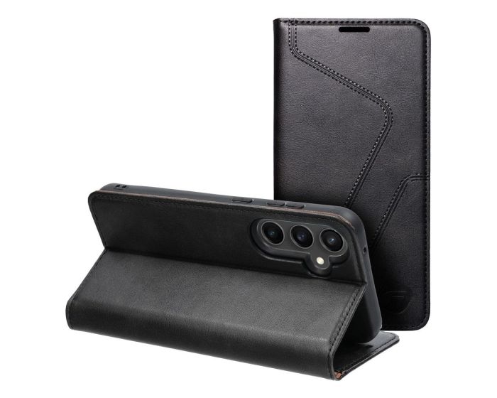 Forcell F-Protect PU Leather RFID Wallet Case Θήκη Πορτοφόλι με Stand - Black (Samsung Galaxy S23 FE)