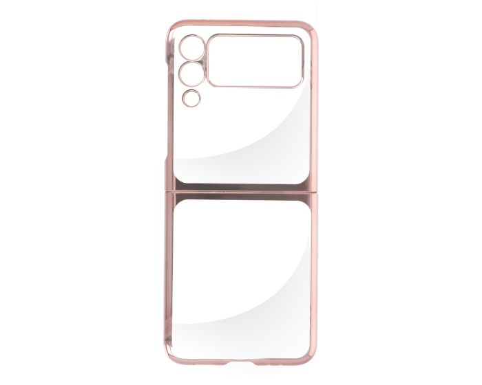 Forcell Focus Hard Case Back Cover - Θήκη Πλαστική Clear / Rose Gold (Samsung Galaxy Z Flip 3 5G)