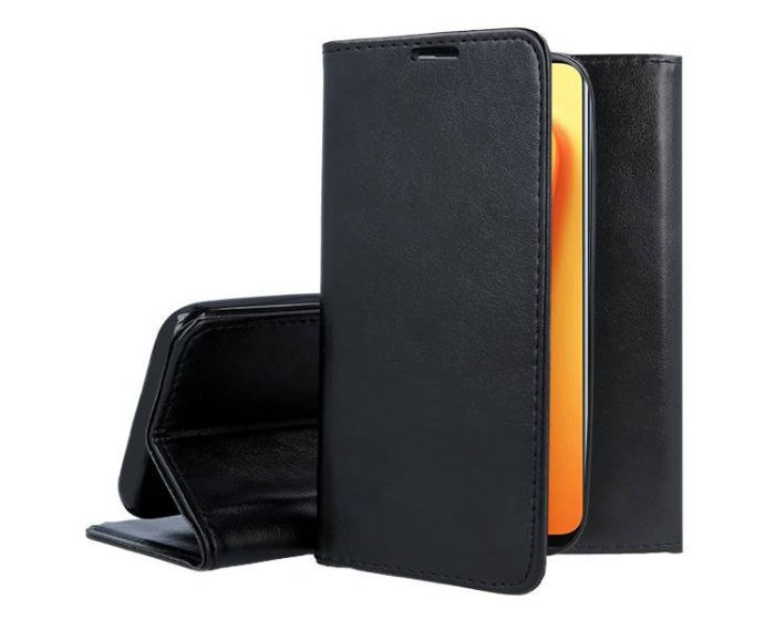 Forcell Magnet Wallet Case Θήκη Πορτοφόλι με δυνατότητα Stand Black (Realme 7)